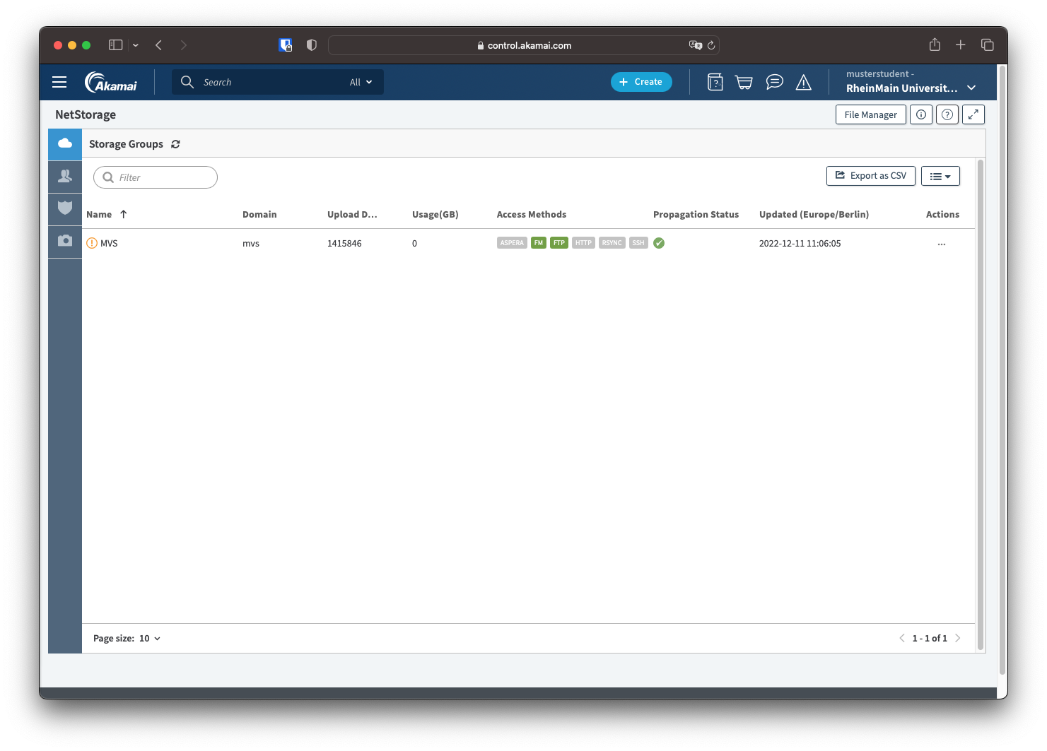 NetStorage Groups