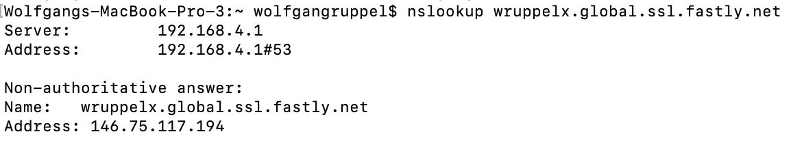 nslookup
